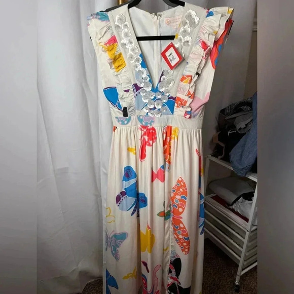 Sheridan french butterfly dress originally $510 size extra small very HTF - Picture 1 of 2